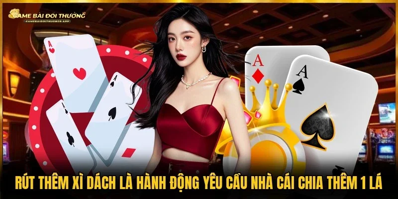 Yêu cầu nhà cái chia thêm 1 lá gọi là rút thêm xì dách